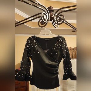 Pearl Embellished Blouse For Classy Occasions